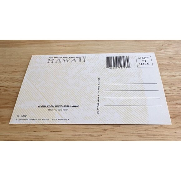 Vintage Aloha From Hawaii Postcard - Scenic Waikiki Beach & Diamond Head - Picture 3 of 4